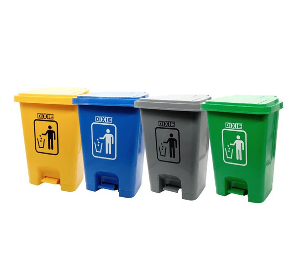 Basureros de Reciclaje Rectangular 7 Galones con Tapa Accionada por el Pie